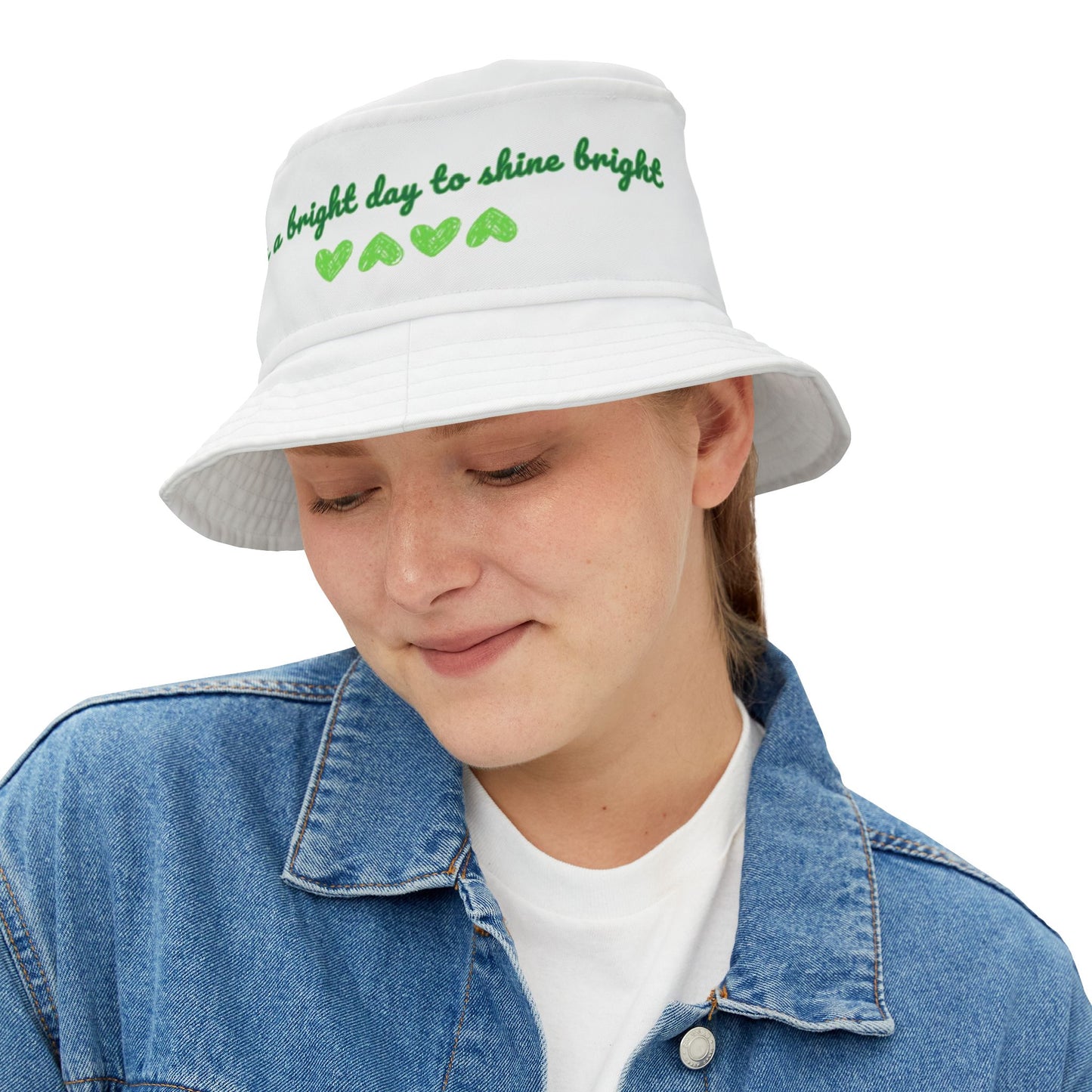Trendy White Bucket Hat for Summer Fun