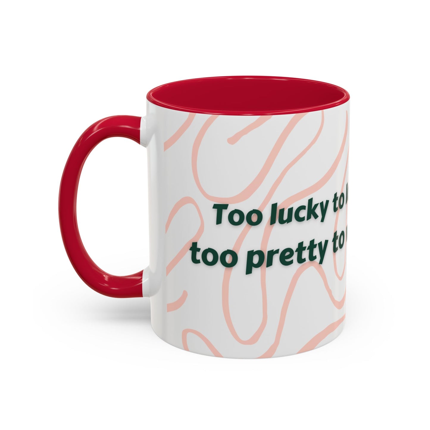 Colorful Motivational Mug - 'Lucky to Lose, Pretty to Worry' - Perfect Gift for Dreamers and Creatives