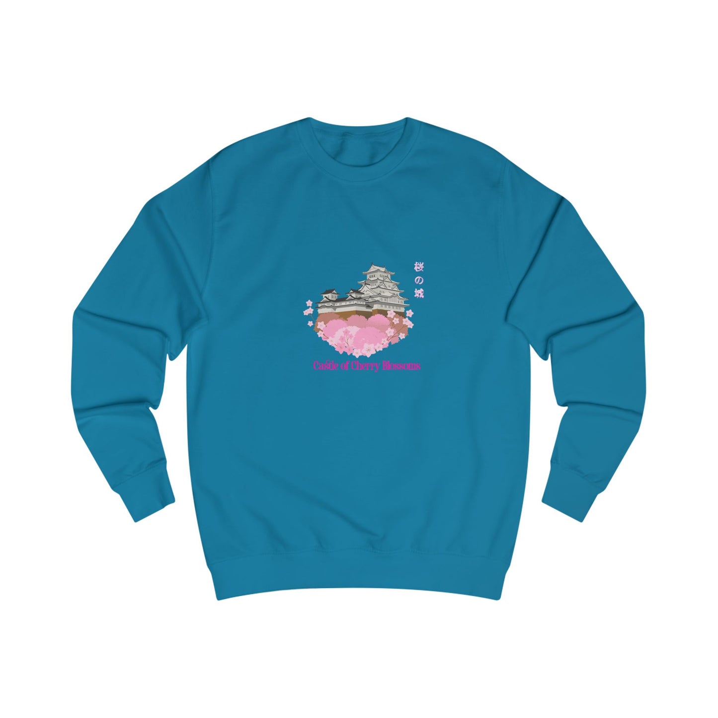 Cherry Blossom Castle Unisex Sweatshirt - Cozy Springtime Fashion