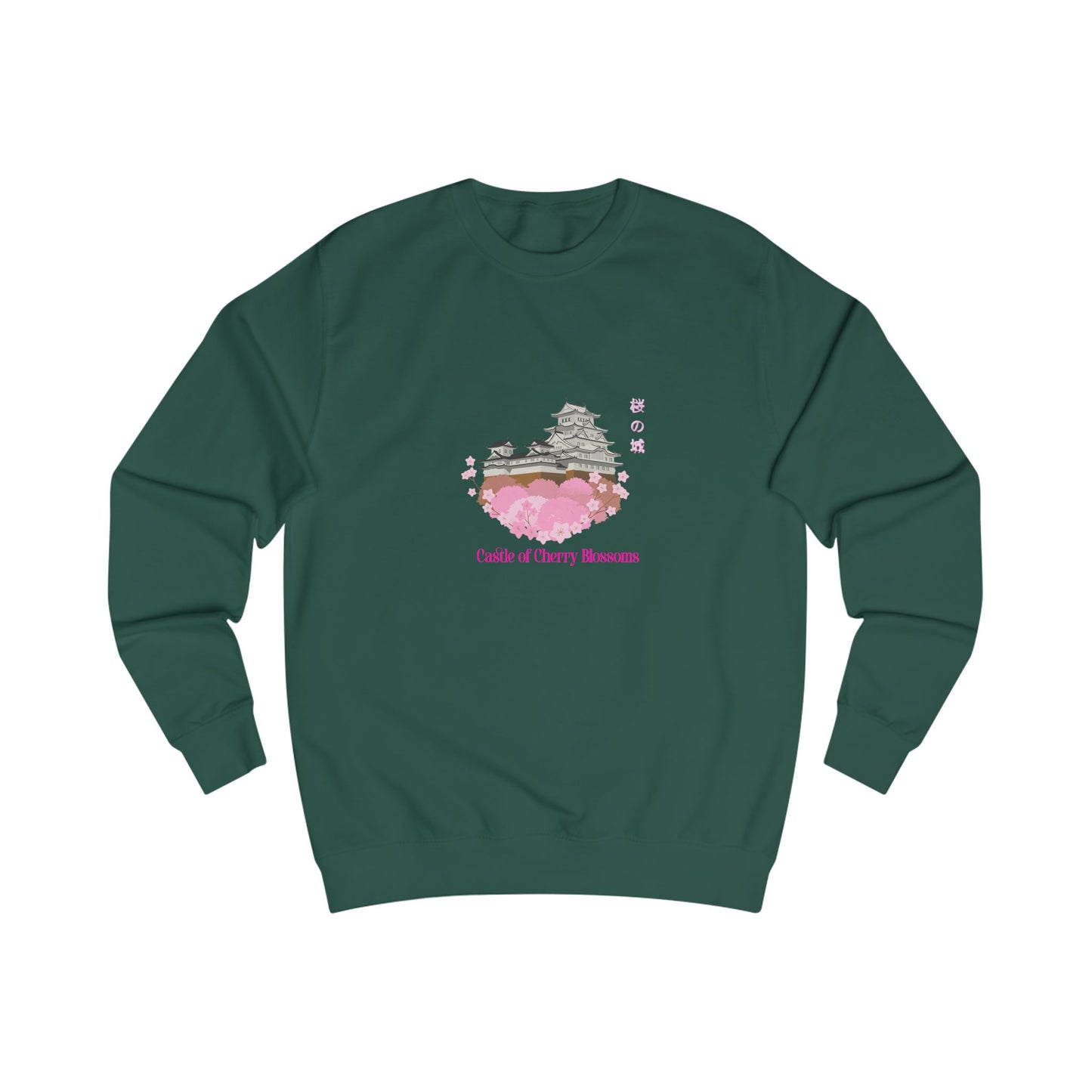 Cherry Blossom Castle Unisex Sweatshirt - Cozy Springtime Fashion