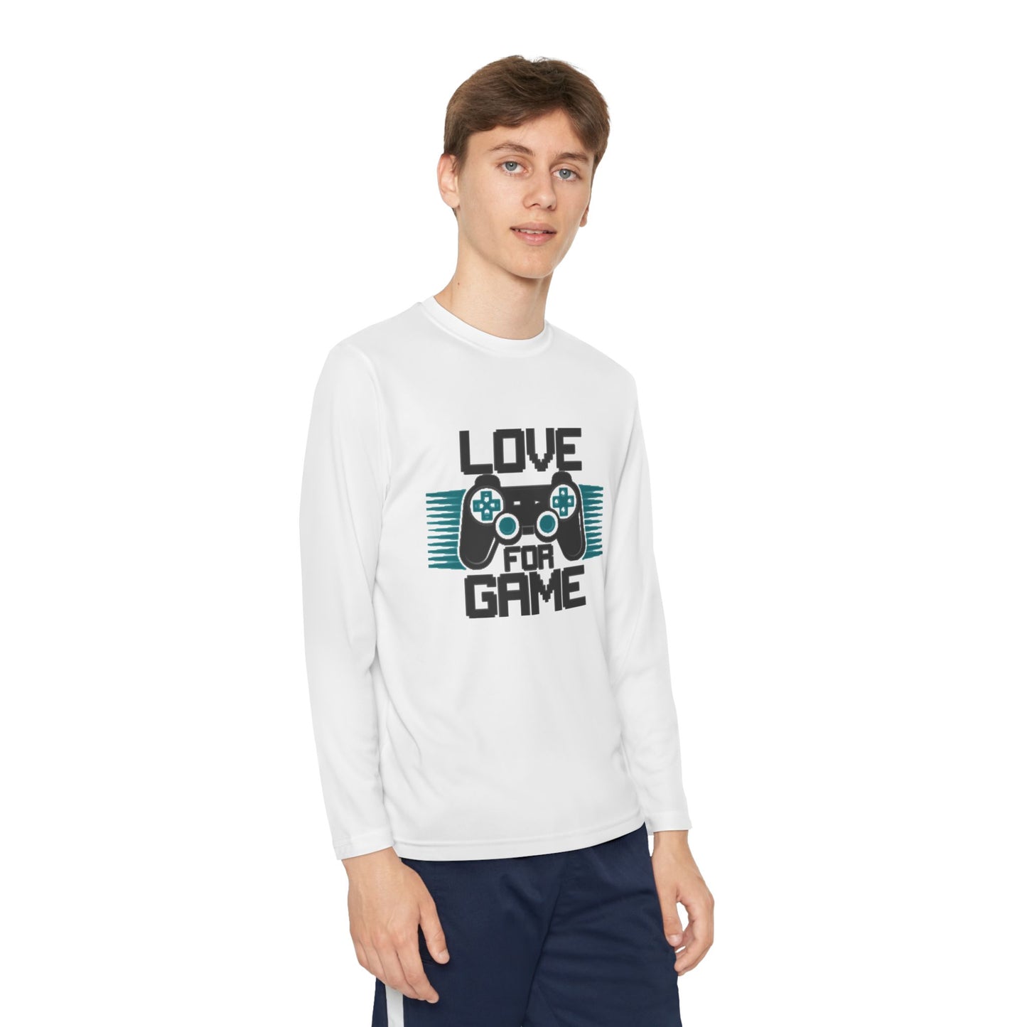 Youth Long Sleeve Tee - Love for Game | Perfect for Gamers | Stylish Gaming Wear for Kids || fits 12 to 18 age group