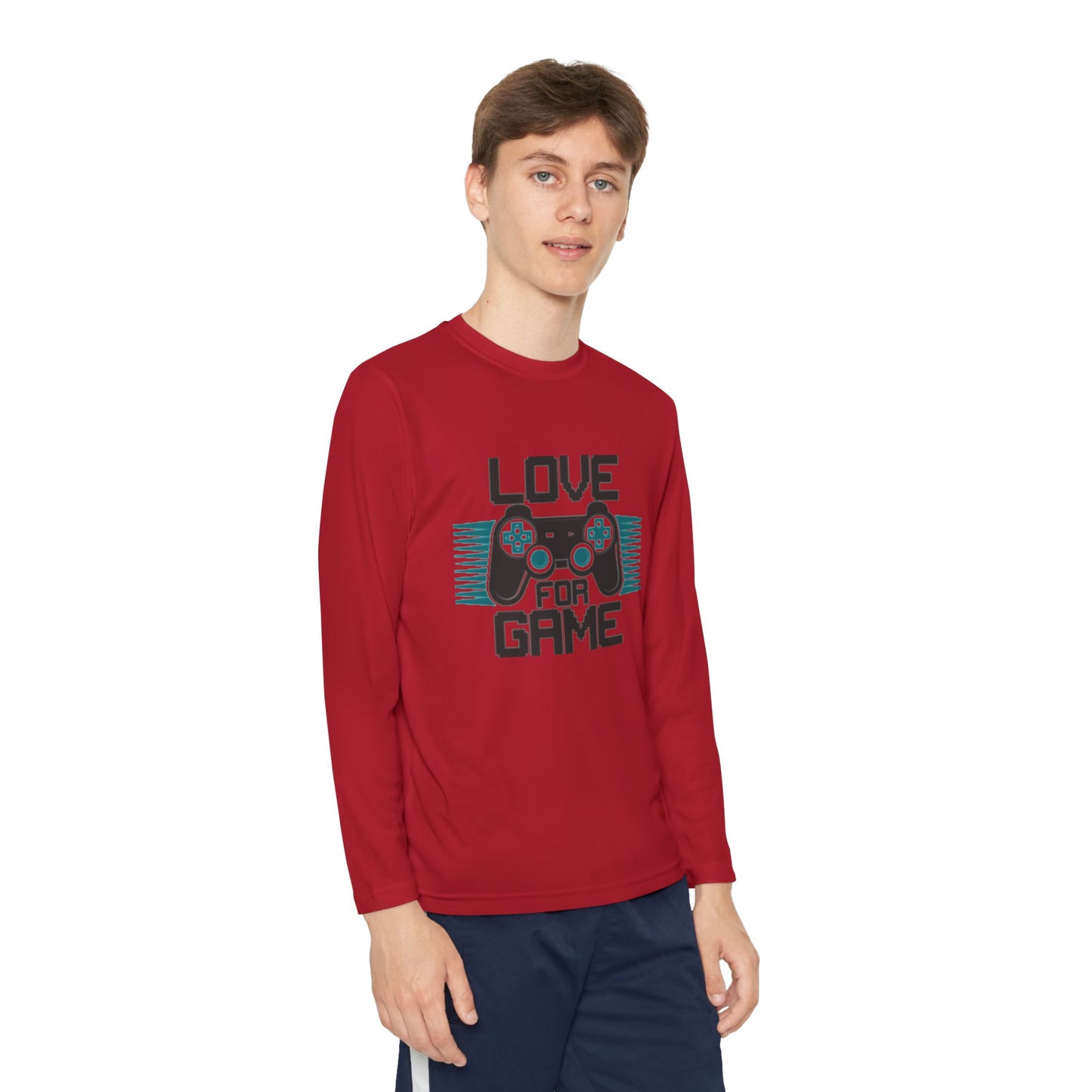 Youth Long Sleeve Tee - Love for Game | Perfect for Gamers | Stylish Gaming Wear for Kids || fits 12 to 18 age group