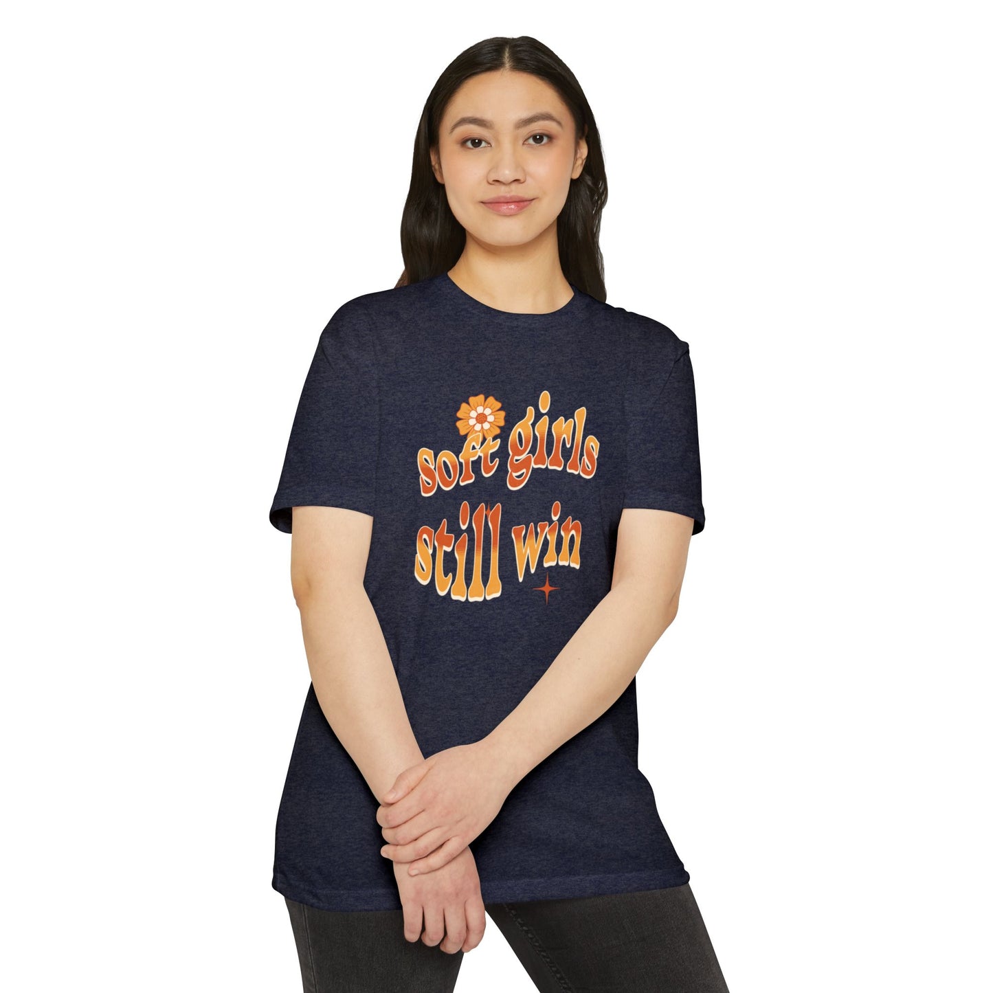 Soft Girls Still Win Unisex Jersey T-Shirt | Trendy Green Tee for Positive Vibes