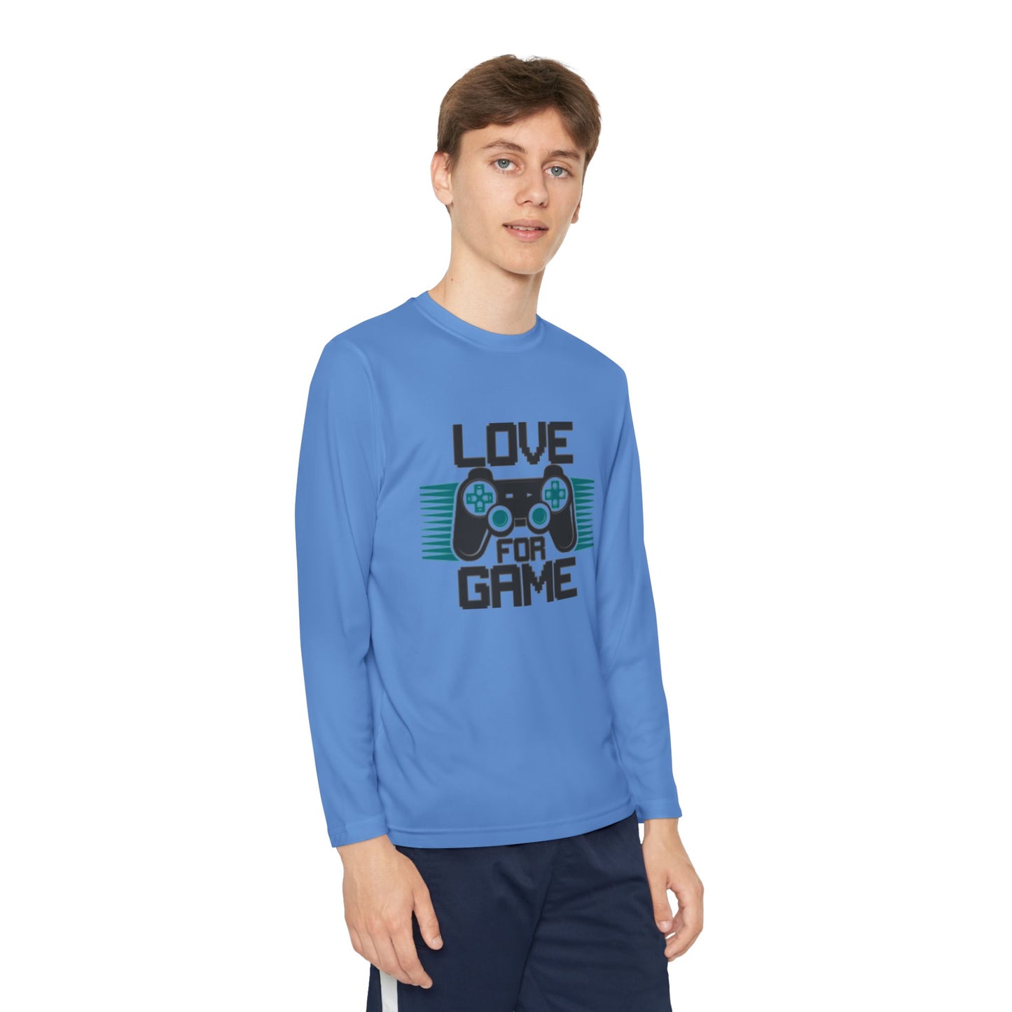 Youth Long Sleeve Tee - Love for Game | Perfect for Gamers | Stylish Gaming Wear for Kids || fits 12 to 18 age group