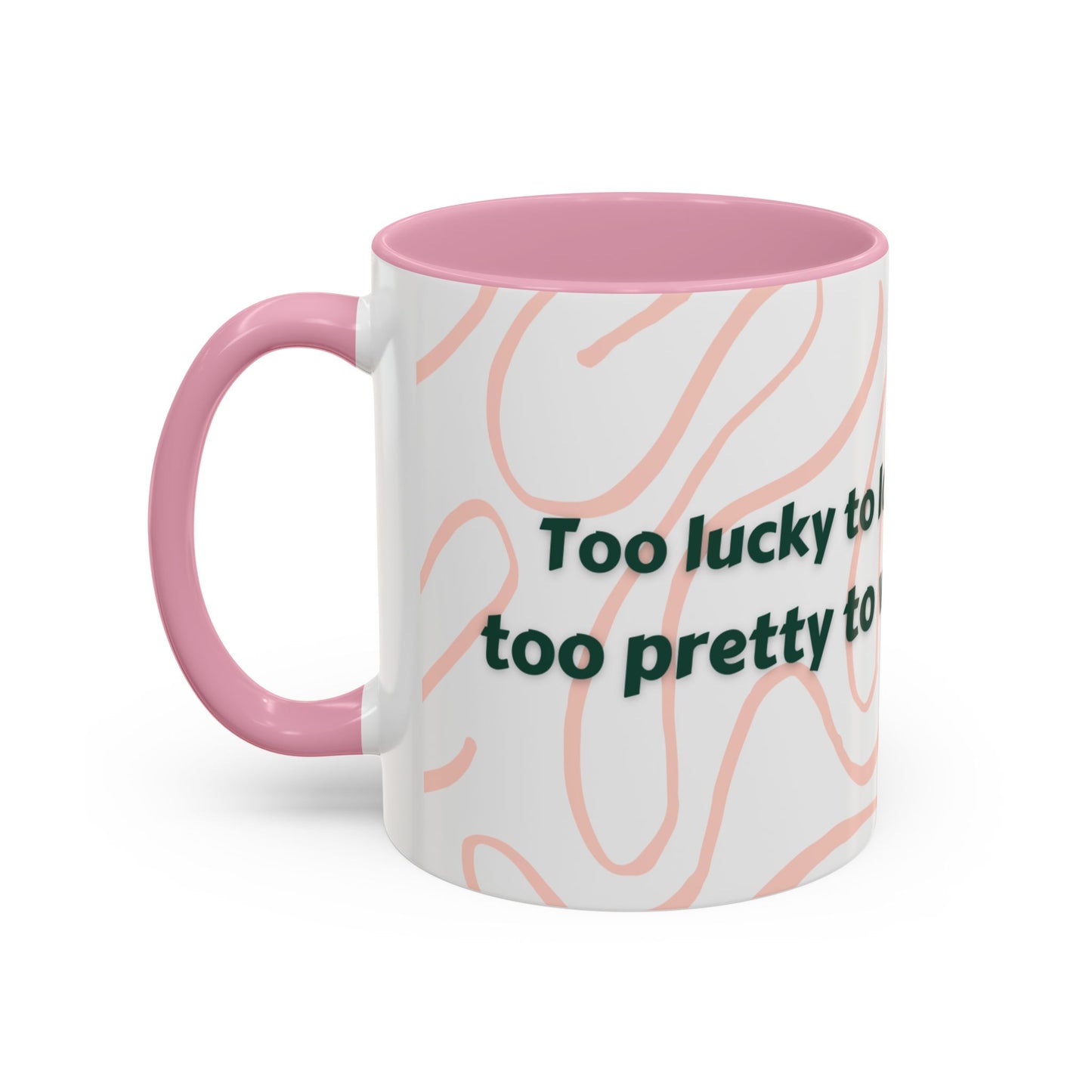 Colorful Motivational Mug - 'Lucky to Lose, Pretty to Worry' - Perfect Gift for Dreamers and Creatives