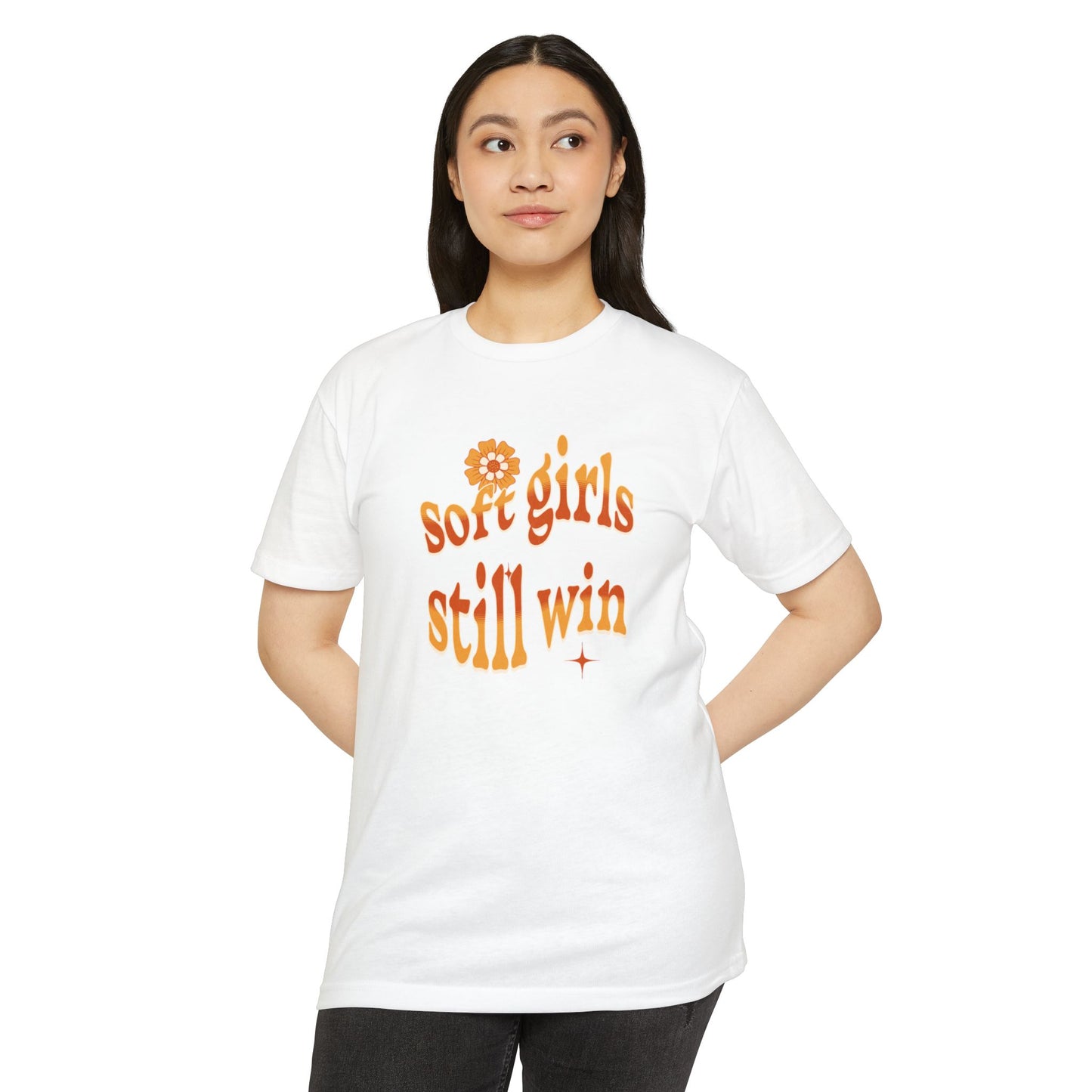 Soft Girls Still Win Unisex Jersey T-Shirt | Trendy Green Tee for Positive Vibes