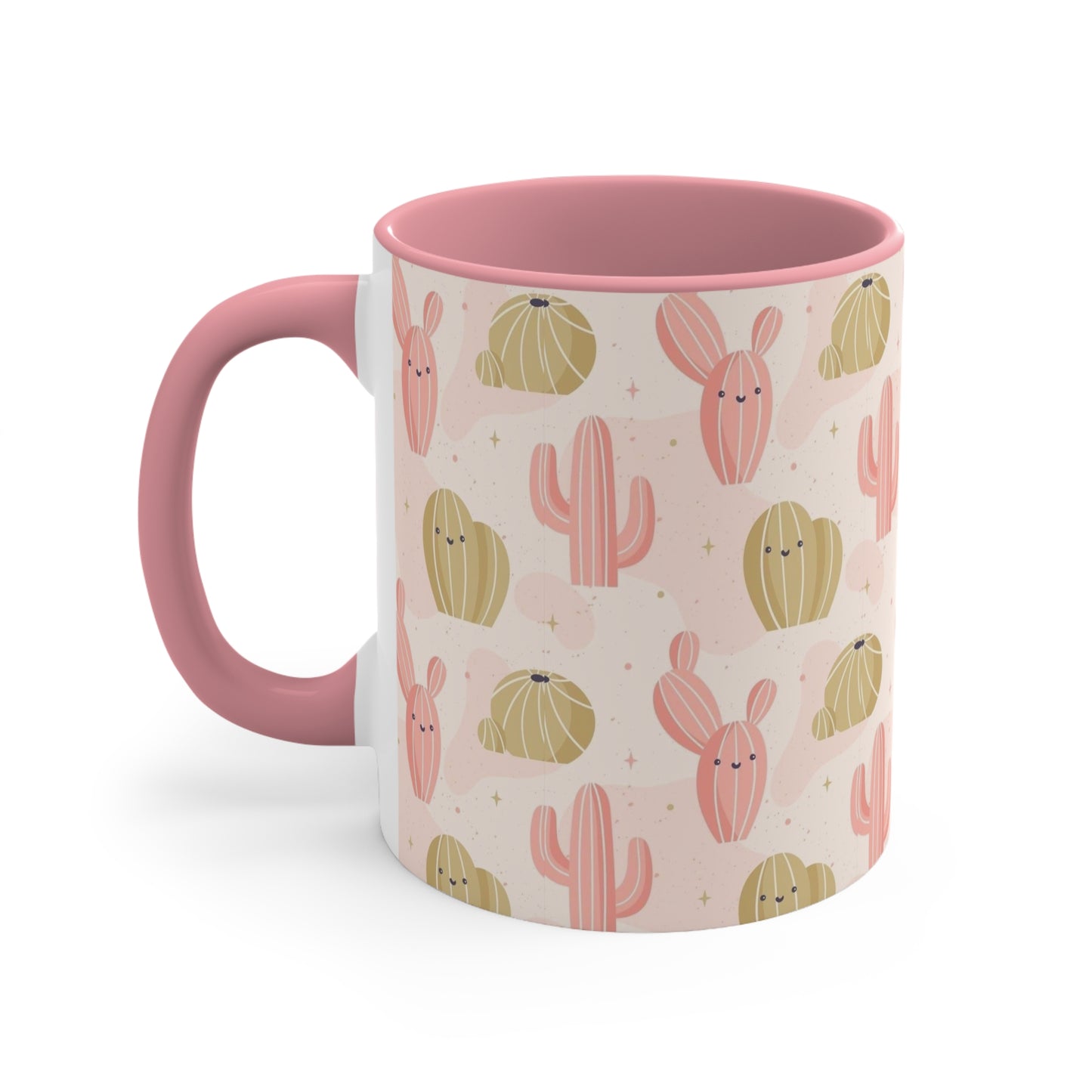 Whimsical Cactus Accent Mug - Fun Drinkware for Plant Lovers | Brighten Your Day with Cactus Charm | Unique Drinkware for Coffee and Tea