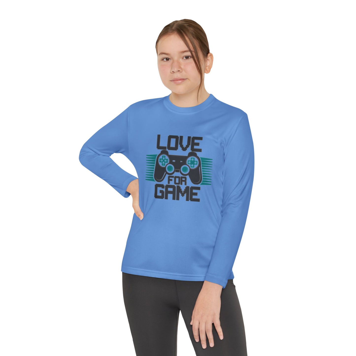 Youth Long Sleeve Tee - Love for Game | Perfect for Gamers | Stylish Gaming Wear for Kids || fits 12 to 18 age group