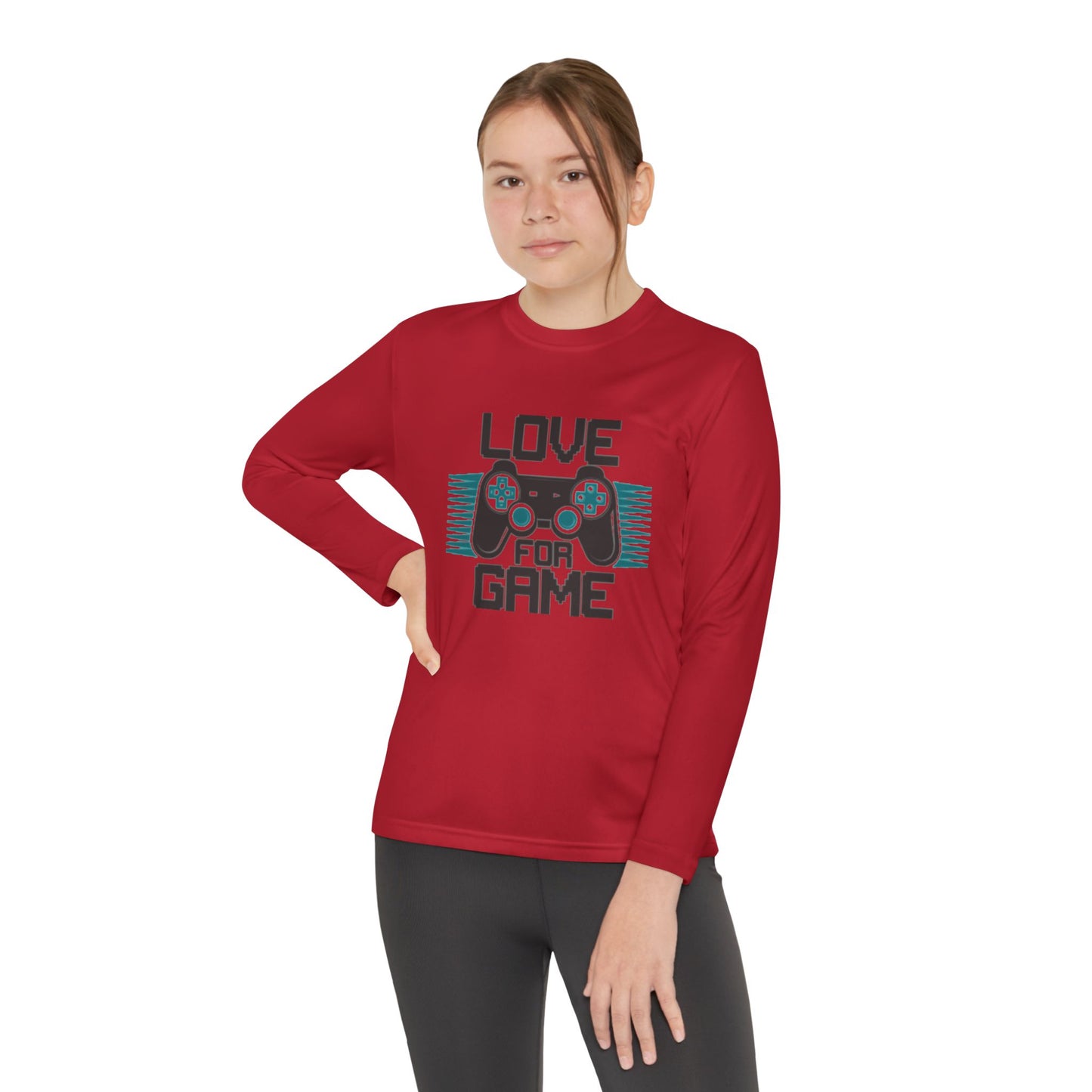 Youth Long Sleeve Tee - Love for Game | Perfect for Gamers | Stylish Gaming Wear for Kids || fits 12 to 18 age group