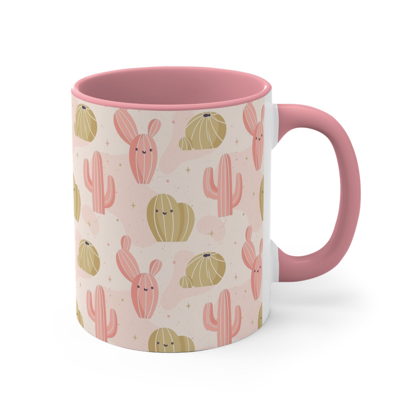 Whimsical Cactus Accent Mug - Fun Drinkware for Plant Lovers | Brighten Your Day with Cactus Charm | Unique Drinkware for Coffee and Tea