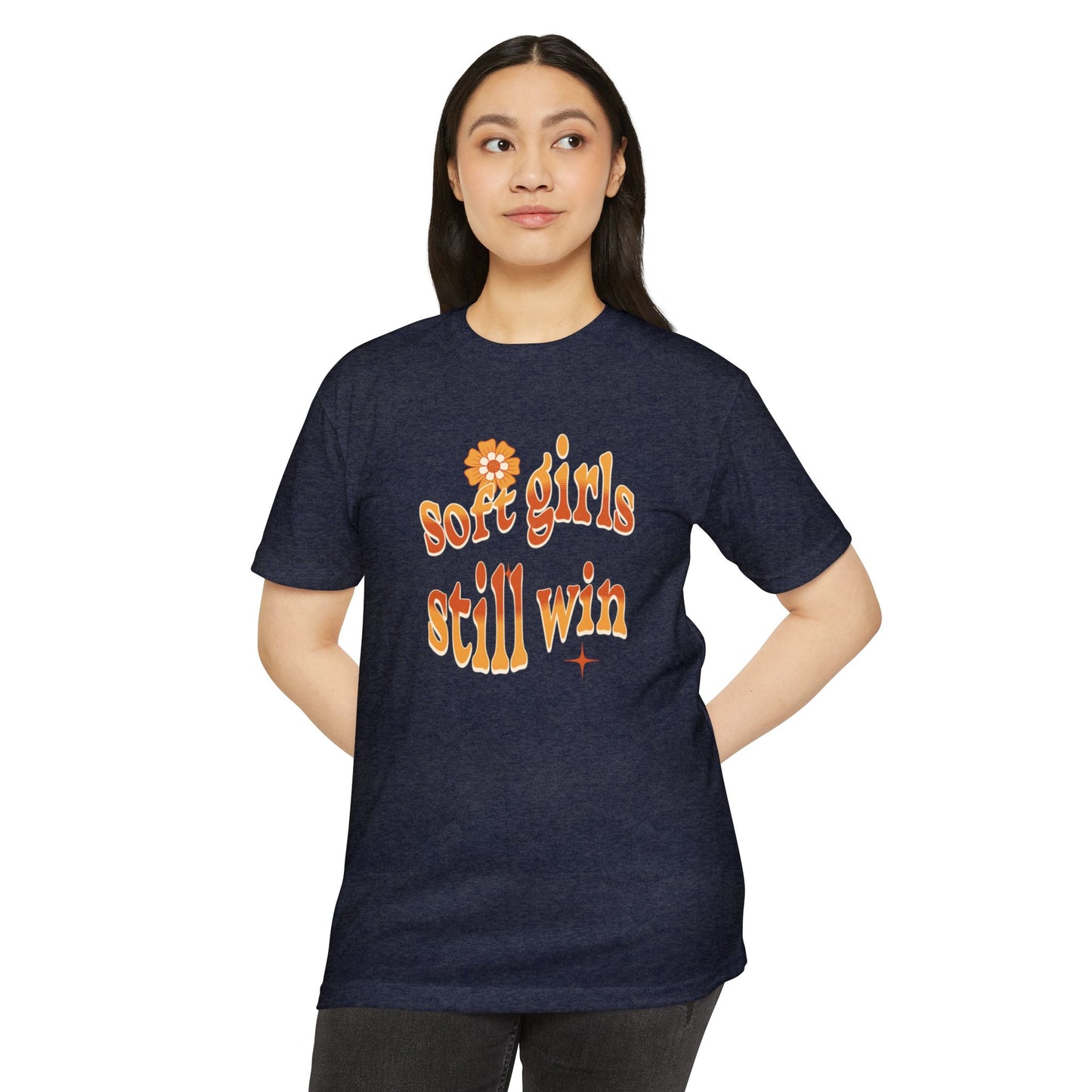 Soft Girls Still Win Unisex Jersey T-Shirt | Trendy Green Tee for Positive Vibes