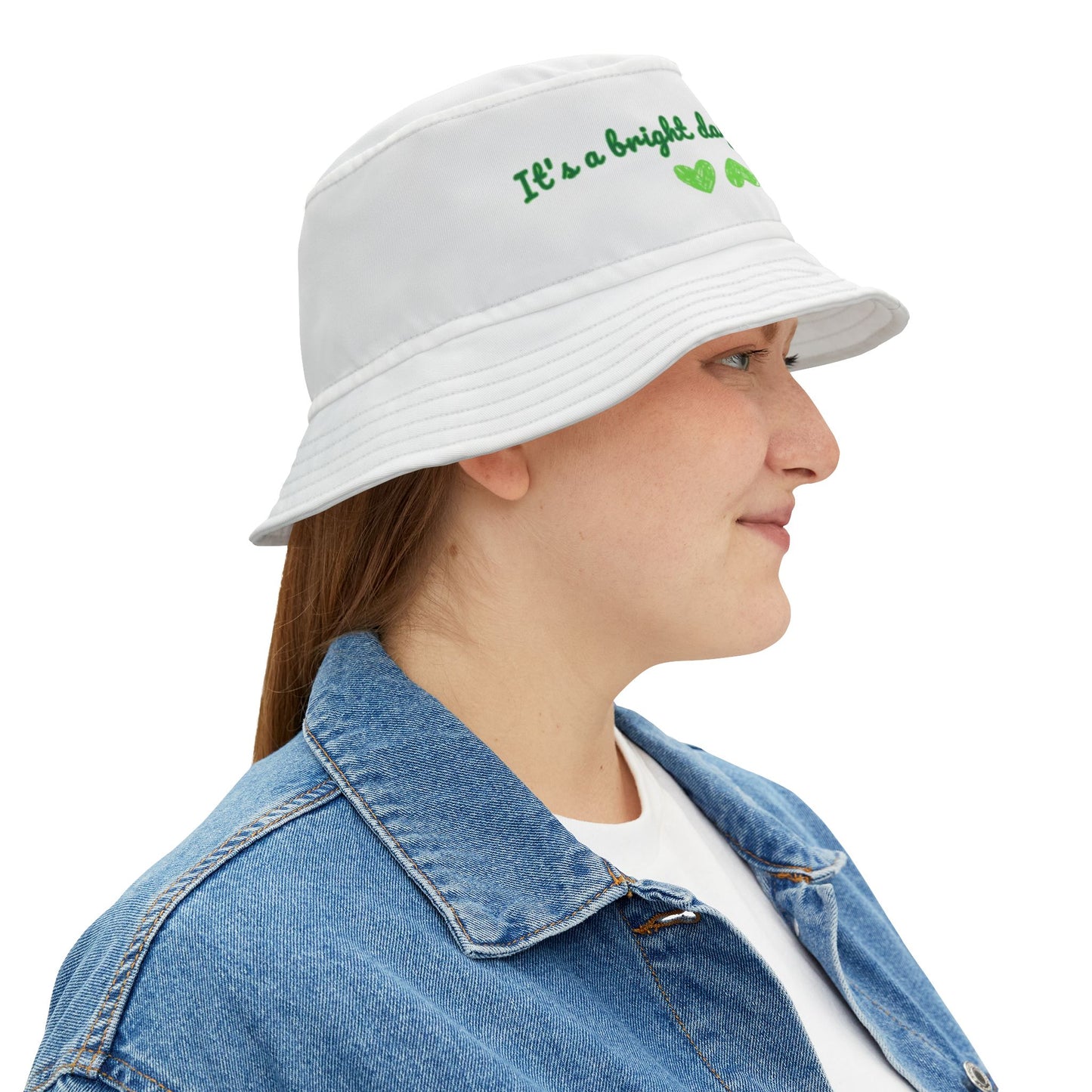 Trendy White Bucket Hat for Summer Fun