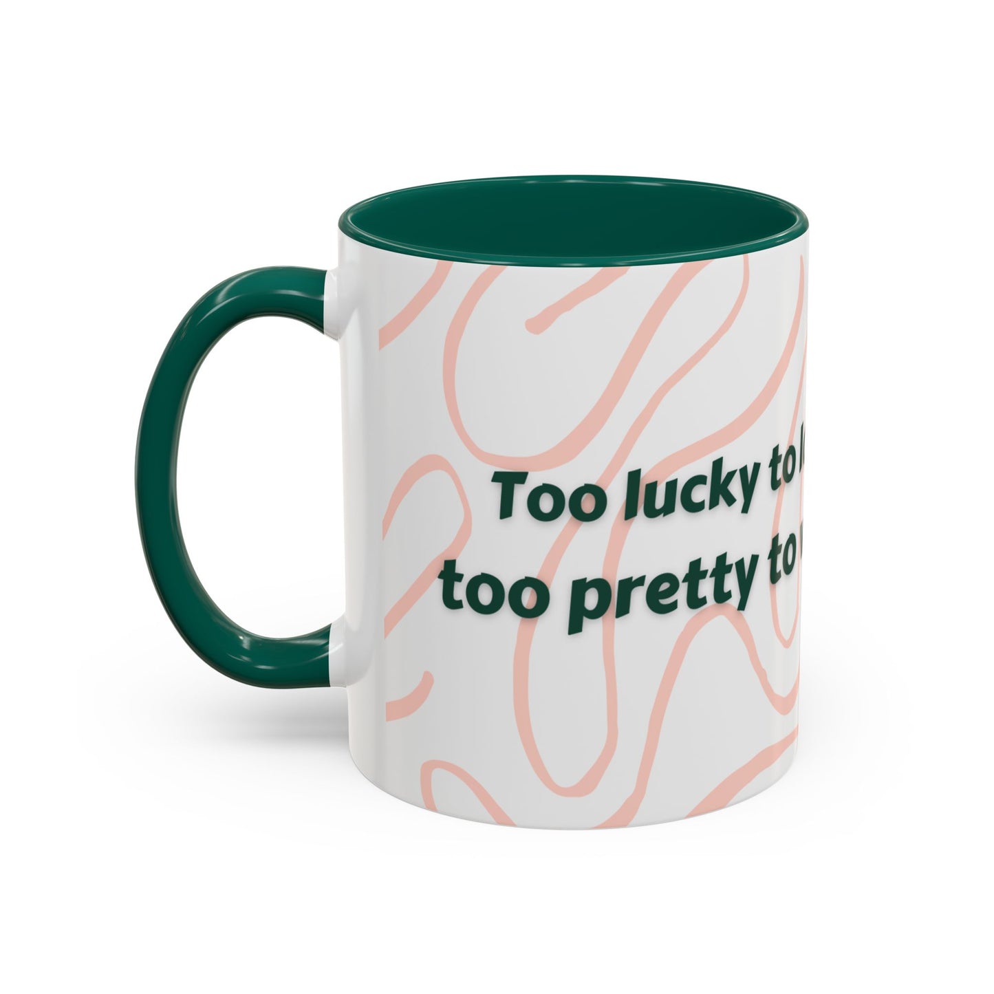 Colorful Motivational Mug - 'Lucky to Lose, Pretty to Worry' - Perfect Gift for Dreamers and Creatives