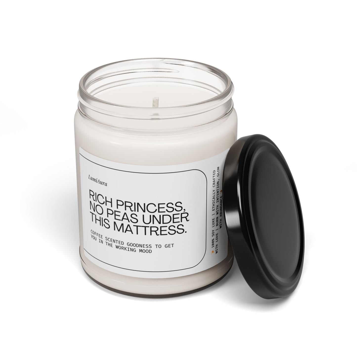 Rich Princess Coffee Scented Soy Candle - 9oz Chic Aromatherapy