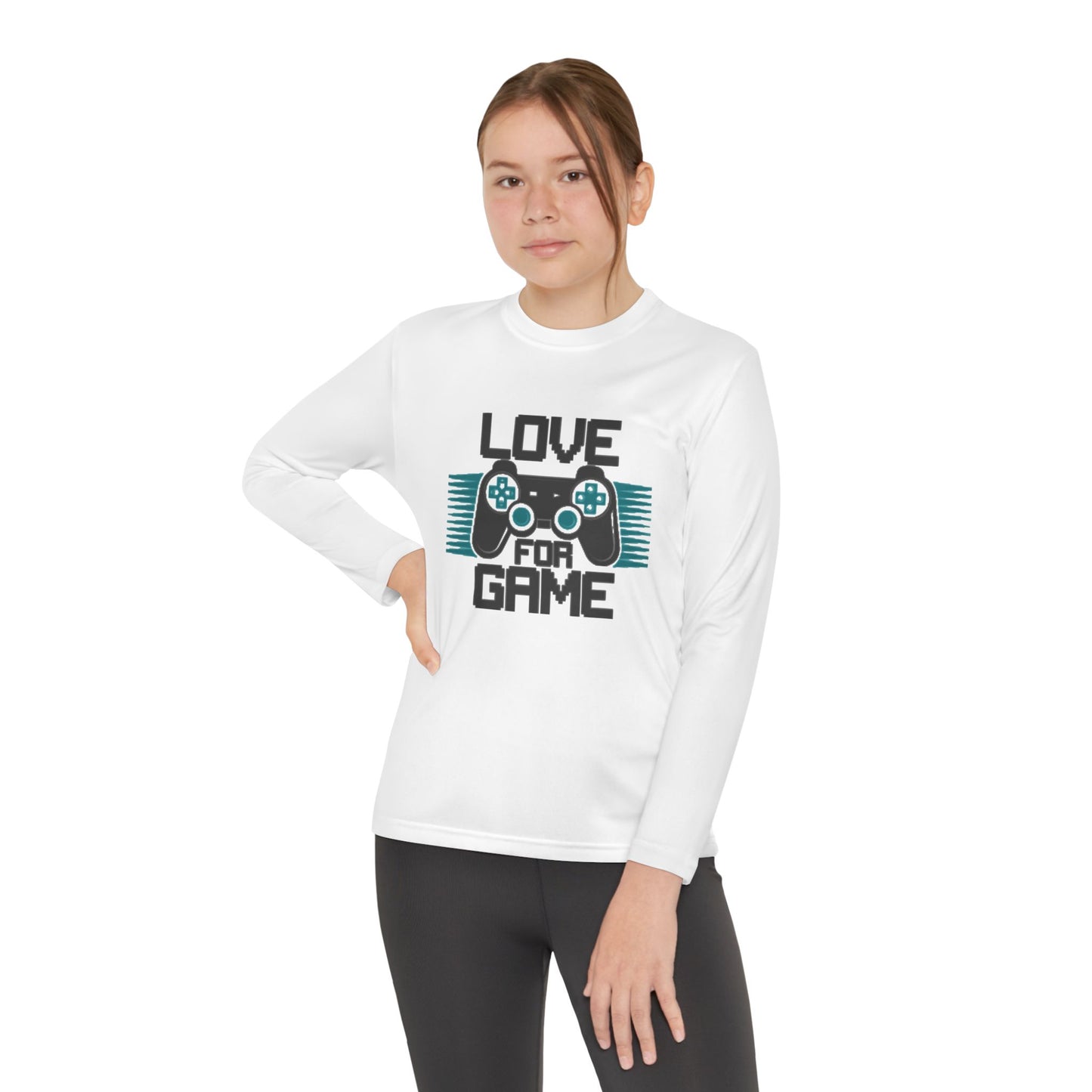 Youth Long Sleeve Tee - Love for Game | Perfect for Gamers | Stylish Gaming Wear for Kids || fits 12 to 18 age group