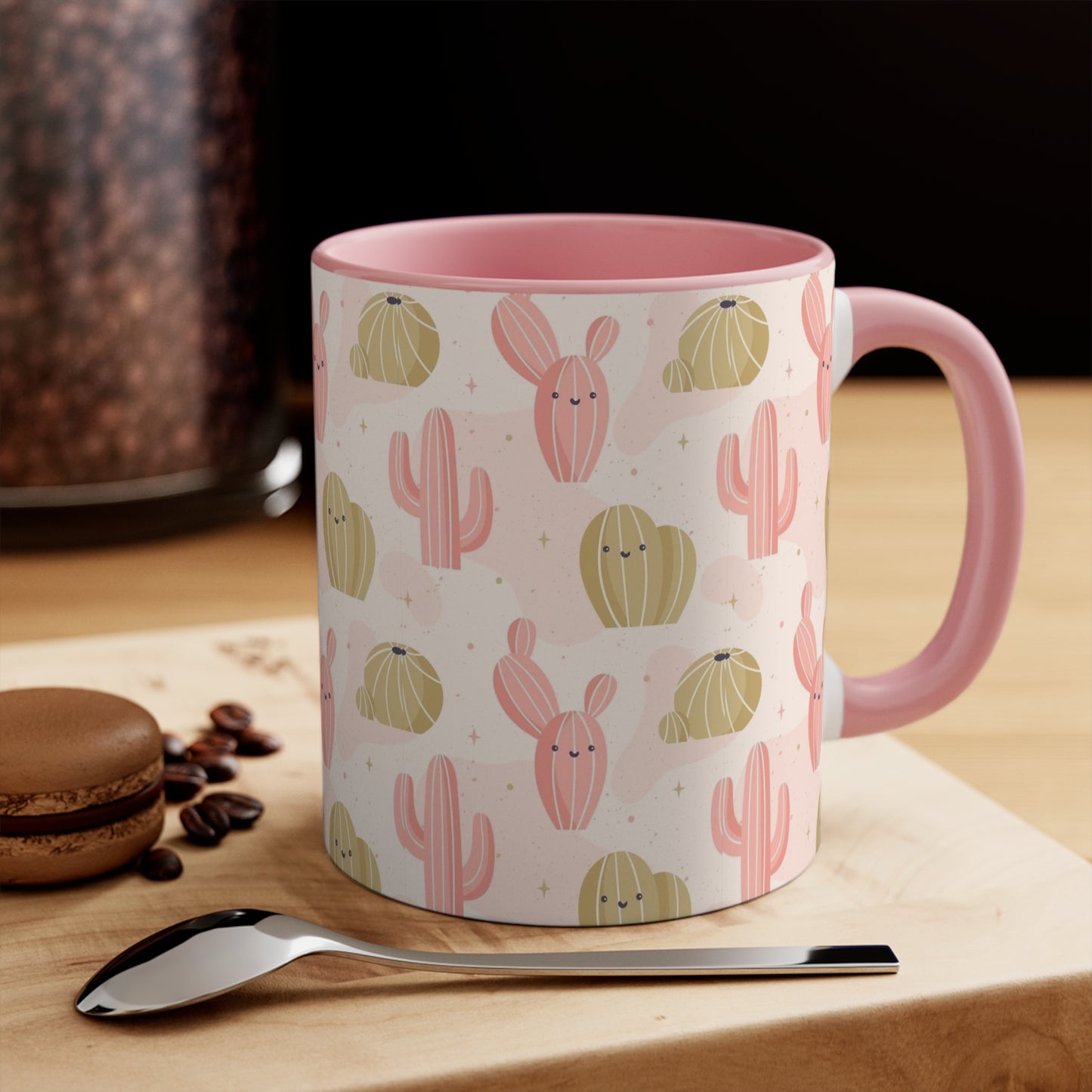 Whimsical Cactus Accent Mug - Fun Drinkware for Plant Lovers | Brighten Your Day with Cactus Charm | Unique Drinkware for Coffee and Tea