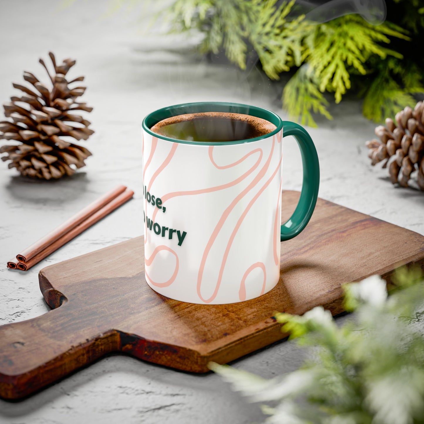 Colorful Motivational Mug - 'Lucky to Lose, Pretty to Worry' - Perfect Gift for Dreamers and Creatives