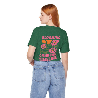 Blooming Floral Unisex Tee - Positive Vibes T-Shirt for Growth and Self-Care