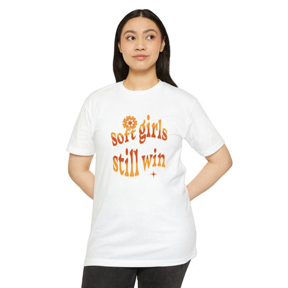 Soft Girls Still Win Unisex Jersey T-Shirt | Trendy Green Tee for Positive Vibes
