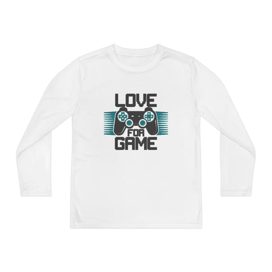 Youth Long Sleeve Tee - Love for Game | Perfect for Gamers | Stylish Gaming Wear for Kids || fits 12 to 18 age group
