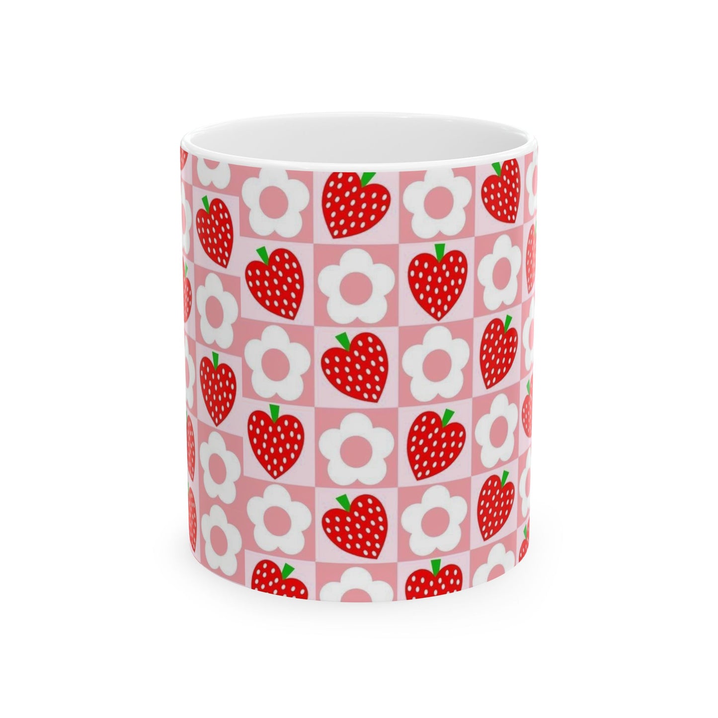 Cute Strawberry Pattern Ceramic Mug | Fruit-Inspired Mug for Beverage Lovers - Perfect for Tea and Coffee Lovers
